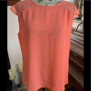 Peach colored Apt 9 size L blouse button down back